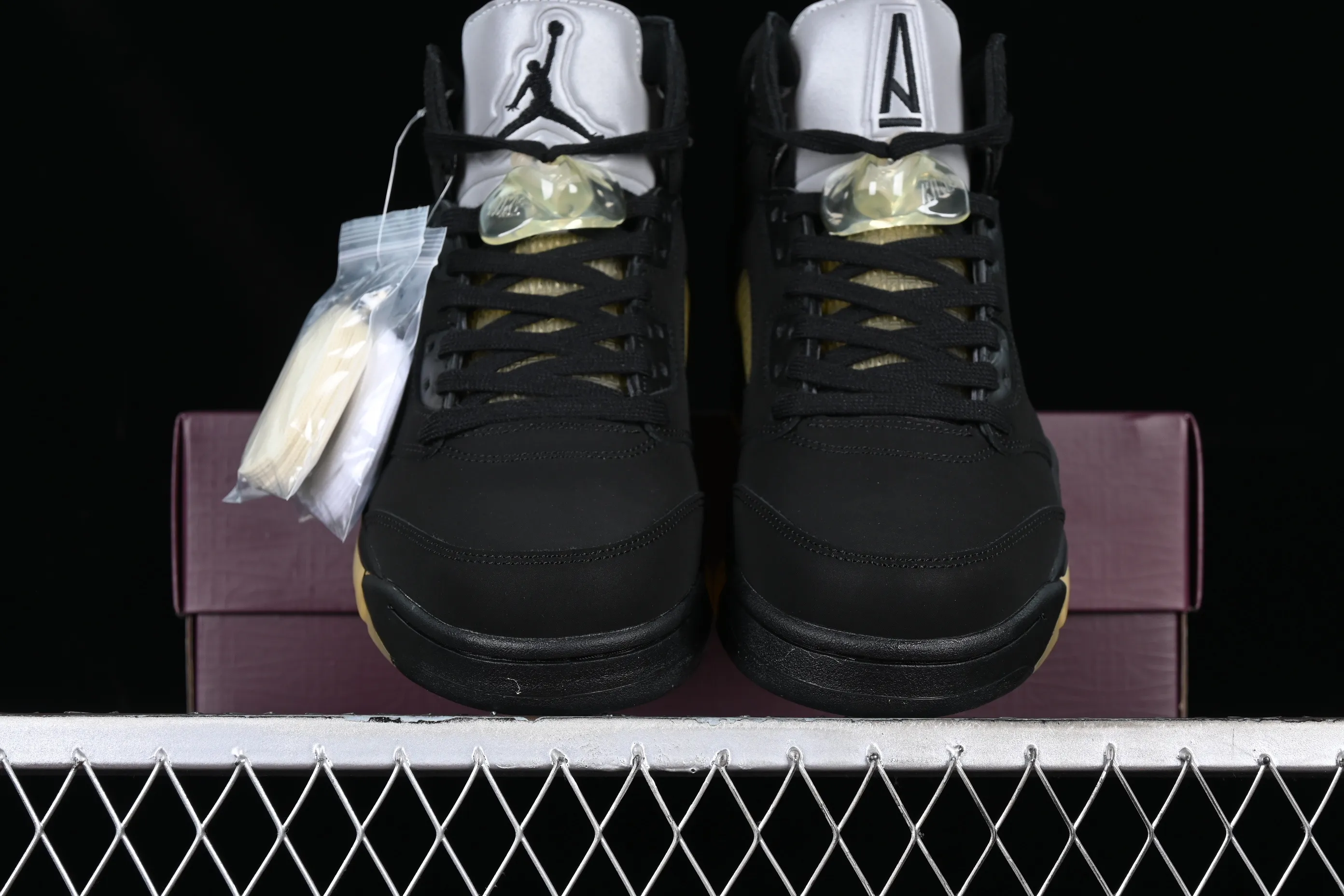 All categories Air Jordan Jordan series basketball shoes Air Jordan 5 A Ma Maniér x Air Jordan 5 Low AJ5 Joe 5 joint model suede black FD1330-001